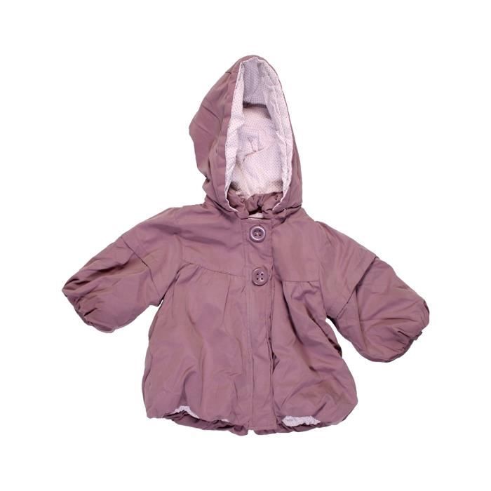 Manteau Bebe Fille Grain De Ble 12 Mois Violet Hiver Vetement Bebe Violet Cdiscount Pret A Porter