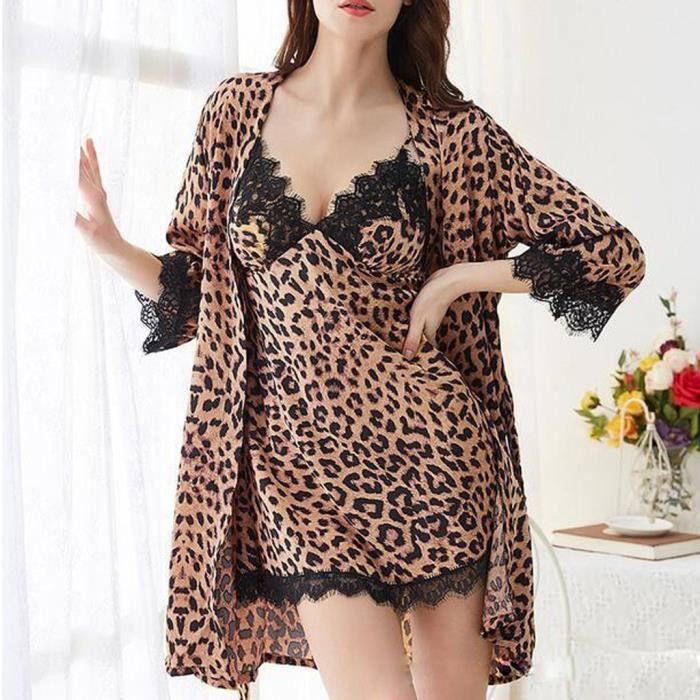 chemise de nuit leopard