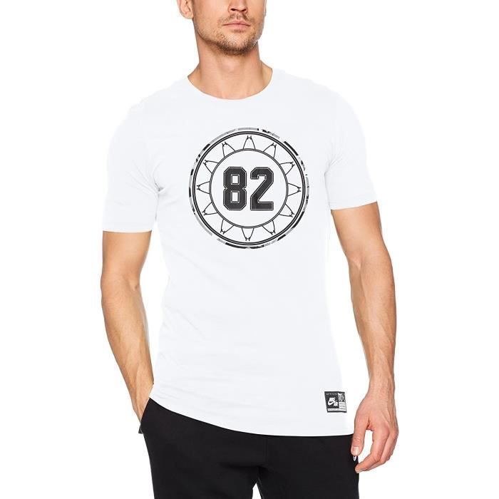T shirt de basket ball Nike M NK Air Tee 4 pour homme Blanc Manches courtes Col arrondi