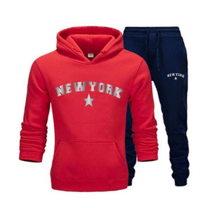 Jogging enfant - Fashion - New York - Manches longues - Rouge - Multisport