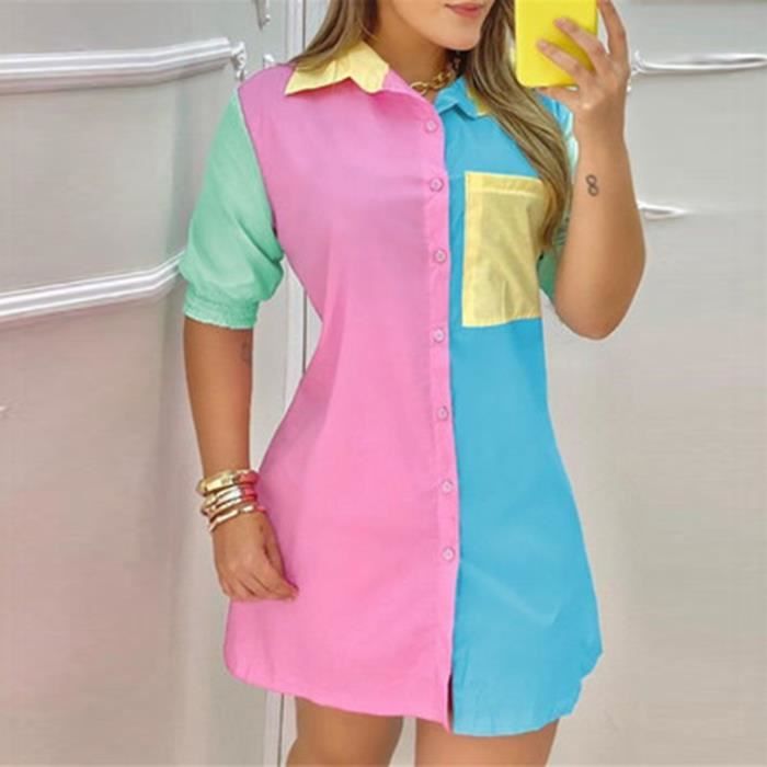 Chemise À Manches Courtes Femme Leoni Bleu ONLY