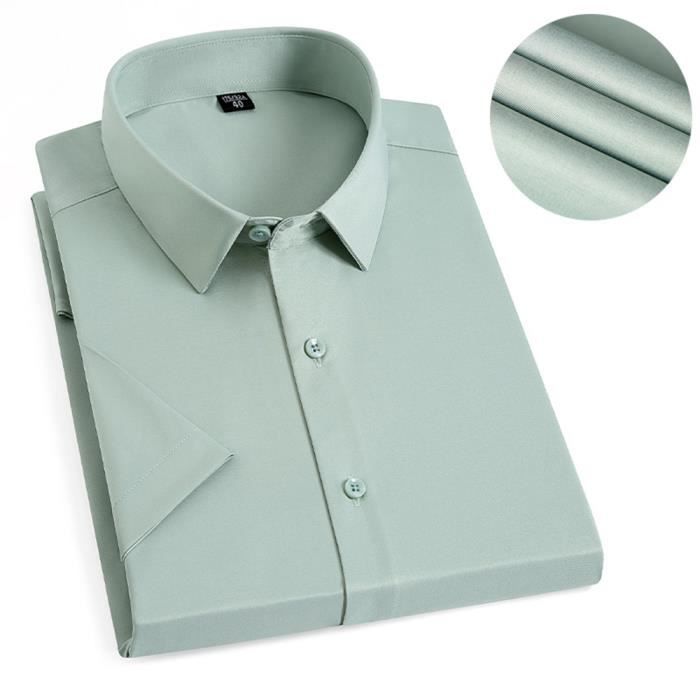 CHEMISE DE TREKKING VOYAGE TRAVEL 100 MANCHES COURTES BRUN HOMME
