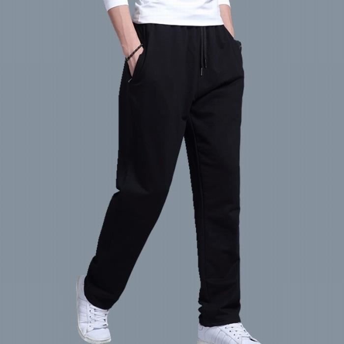 Jogging Homme - Pantalon de Sport Joggeur - Noir - Multisport - Ceinture Élastique - Poches Latérales Noir - Sport Jogging Homme - Pantalon de Sport Joggeur - Noir - Multisport - Ceinture Élastique - Poches Latérales Noir - Sport