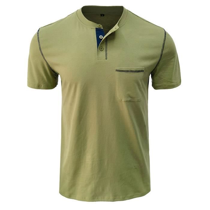T-shirt décontracté à dégradé de couleur attractif - gris/bleu foncé chiné