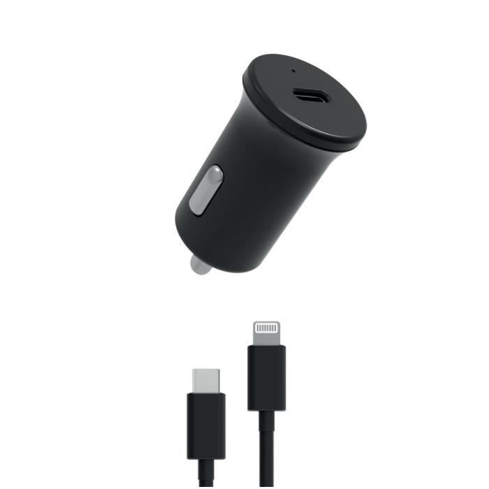 MYWAY PACK CHARGEUR VOITURE PD 20W + USB-C LIGHTNING NOIR