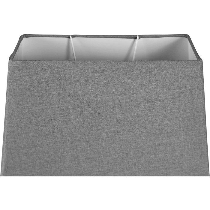 Abat-jour - Rectangulaire - Gris clair - Pour lampe - 30x14x20 cm - Culot E27 Abat-jour - Rectangulaire - Gris clair - Pour lampe - 30x14x20 cm - Culot E27