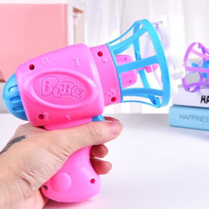 Pistolet à Bulles Automatique Enfant - Avec Lumières LED, Fonctionne Sur Piles AA - Jouet Extérieur été (rouge)