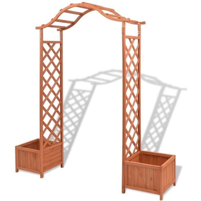 Galapara Arcade de rosiers Pergola Design Treillis avec Jardini/ères en Bois pour Rosiers 180x40x205 cm Arceau All/ée Entr/ée Jardin Pergola Roses et Plantes grimpantes