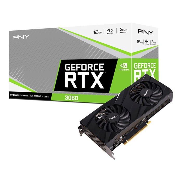 Carte graphique interne - PNY - GEFORCE RTX 3060 - 12GB - VERTO Dual Fan