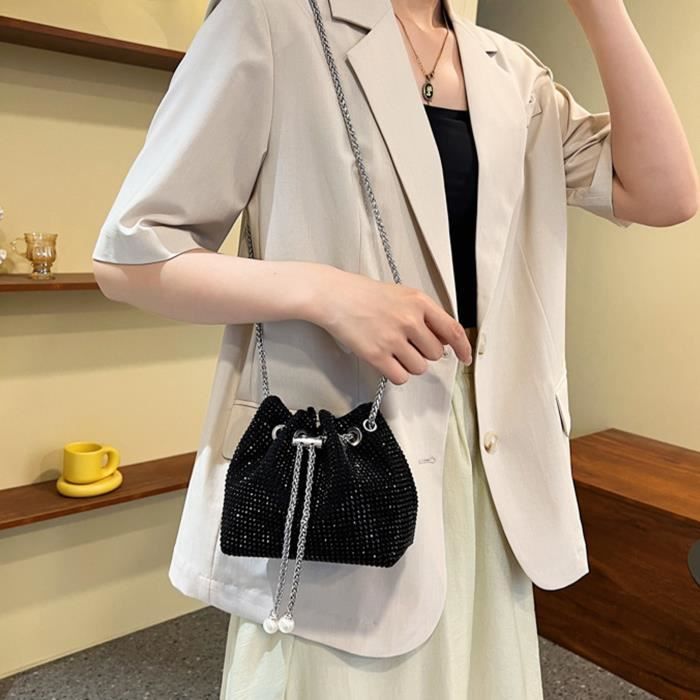 Sac Cabas à Cordon Beige/marron - Taille Grande, Polyester - Bandoulière Pour Femme