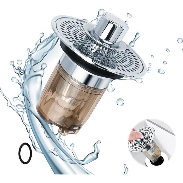 Bonde Lavabo Universel 32-42 Mm | Bouchon Pop-Up Acier Inoxydable | Anti-Blocage Facile à Nettoyer