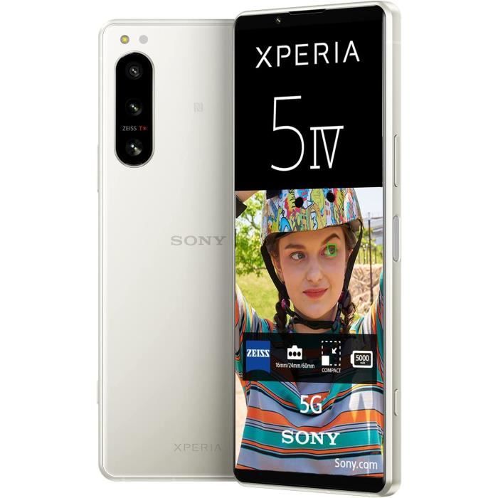 Sony Xperia 5 IV - Smartphone Android, Telephone Portable Ecran 6.1 Pouces 219 Wide HDR OLED - Taux de rafraichissement de 120Hz