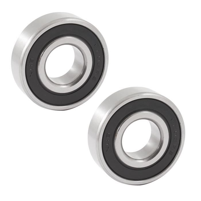 sourcingmap/® 2 pcs 17mm x 40mm x 12mm Ton argent Roulement /à billes /à rainure profonde 6203RS