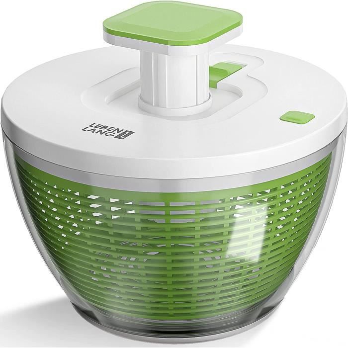 VINATO - Essoreuse à Salade Et Mandoline Multifonctions 4,5 L - 5 Lames + Presse-agrumes Manuel