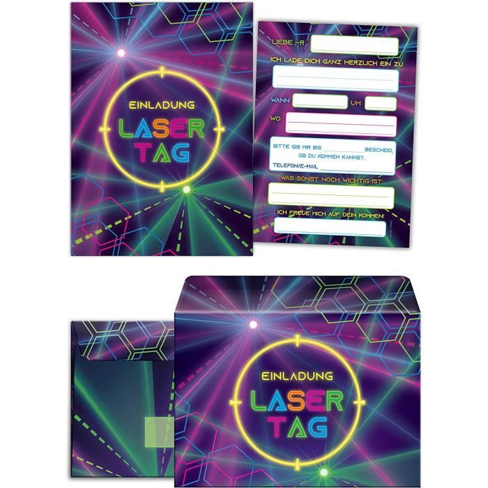 Ormromra Lot De 15 Cartes D'invitation Bowling Pour Anniversaire D'enfant, 12,5 X 10