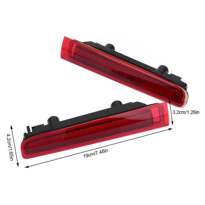 Riloer Troisième feu stop LED surélevé Feu de Frein Arrière Haut Niveau Compatible avec Renault Megane MK2 II (2002-2008), Scenic II (2003-2009), référence d'origine 8200073239, lentille rouge Riloer Troisième feu stop LED surélevé Feu de Frein Arrière Haut Niveau Compatible avec Renault Megane MK2 II (2002-2008), Scenic II (2003-2009), référence d'origine 8200073239, lentille rouge