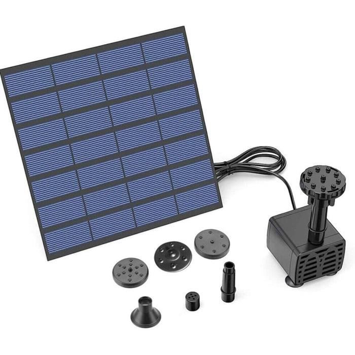 1.2W Mini Pompe à eau submersible solaire sans brosse Aquarium Fountain