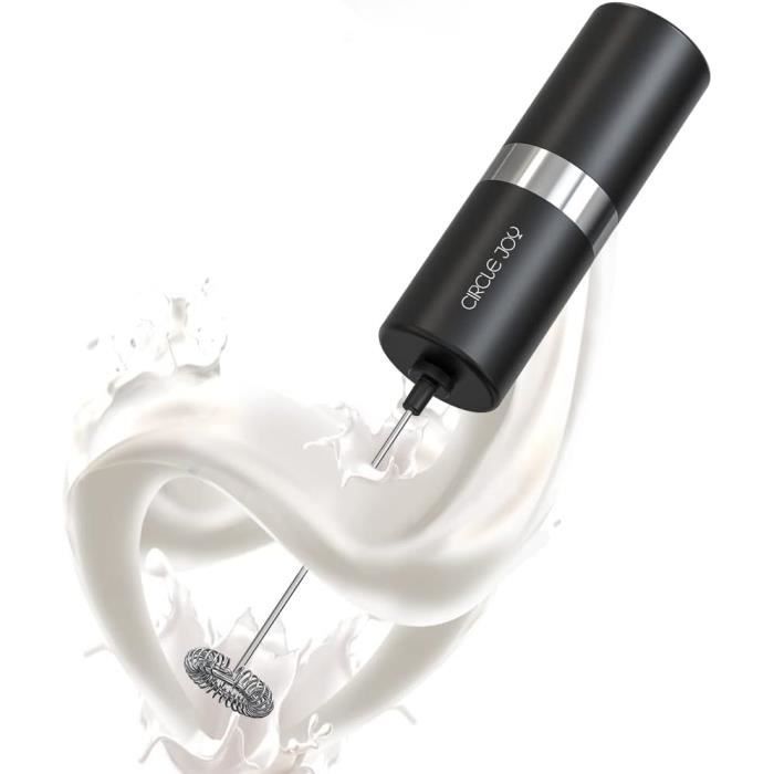 Mousseur à Lait électrique Portable - Faites Votre Mousse Parfaite Pour Café, Cappuccino, Matcha En Quelques Secondes ! (Avec Support, Rose)