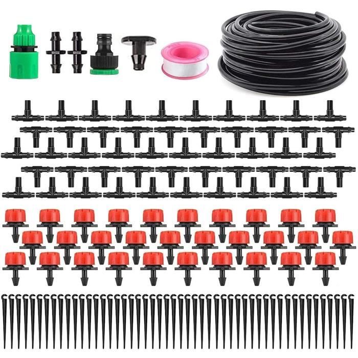 Kit Irrigation Goutte à Goutte 242 Pièces - Système Arrosage Automatique Jardin 40M + 16M