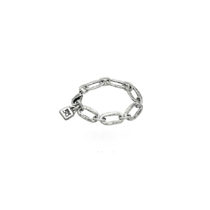 Bracelet Gourmette Uno De 50 Avec Liens Colorés - Longueur 17-18 Cm - Argenté - Occasion