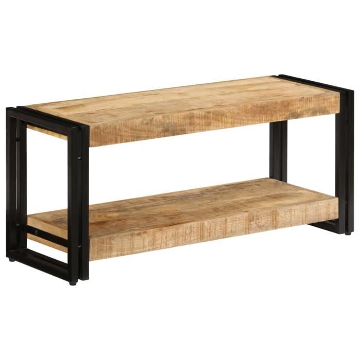 vidaXL Meuble TV 90 x 30 x 40 cm Bois de manguier massif