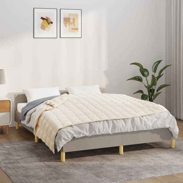vidaXL Couverture lestée Crème clair 122x183 cm 5 kg Tissu 3154865