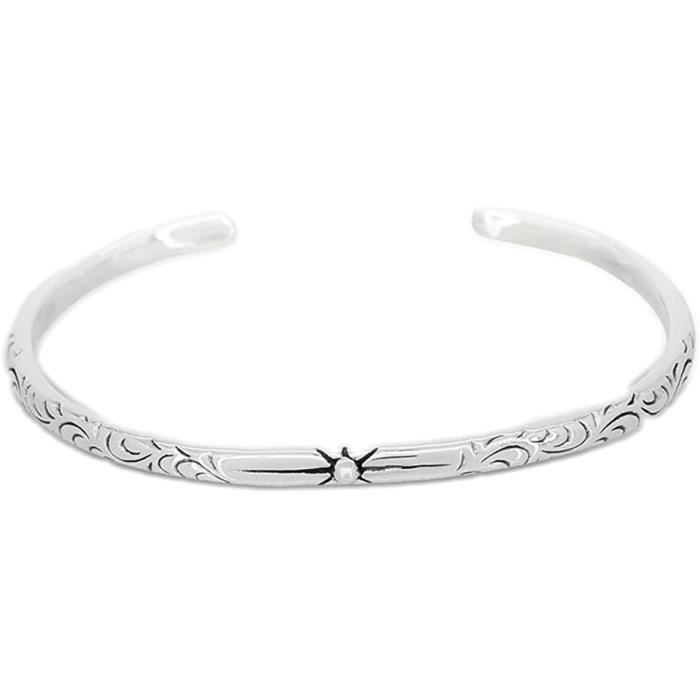 Bracelet Jonc Rigide En Argent Massif - Occasion, Finition Argenté