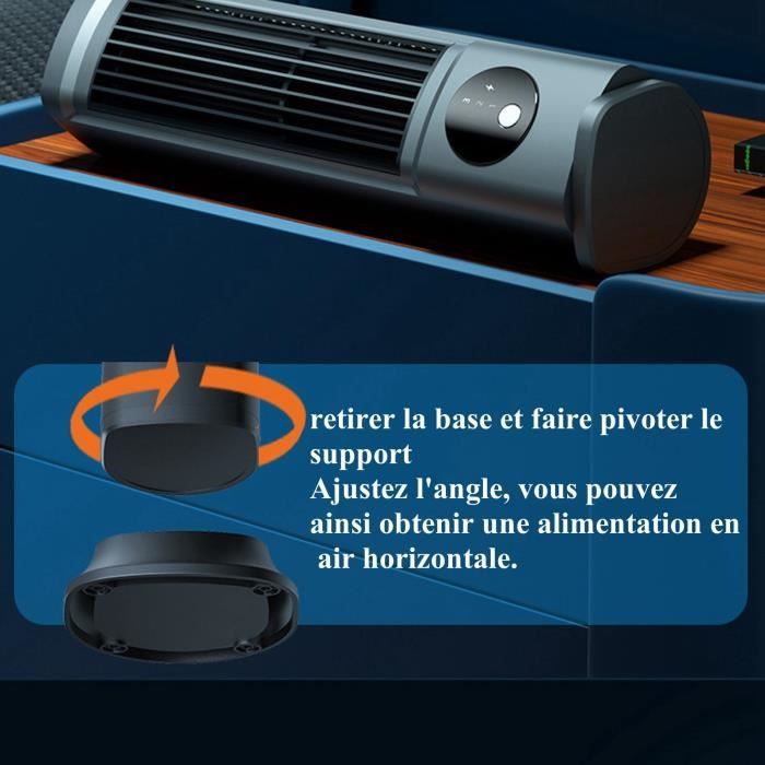 Ventilateur sans pale - VVIKIZY - 10 pouces - Noir - ABS Métal - 1200mAh - Vvikizy