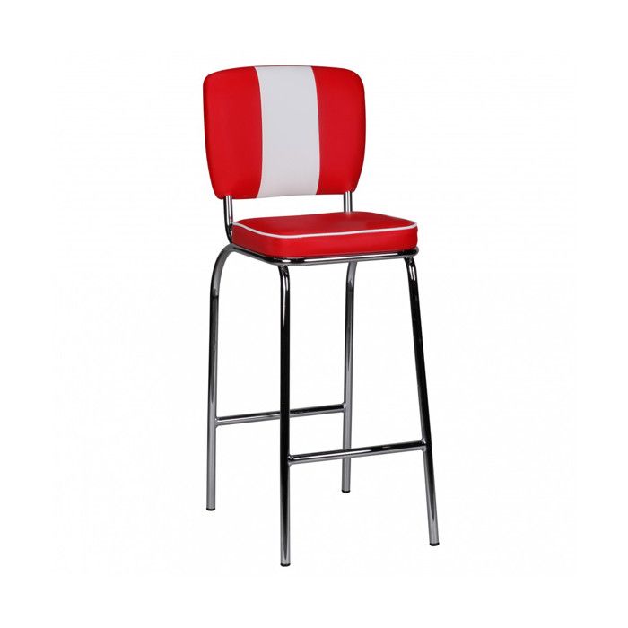 WOHNLING selles 50s Diner American Retro Rouge Blanc