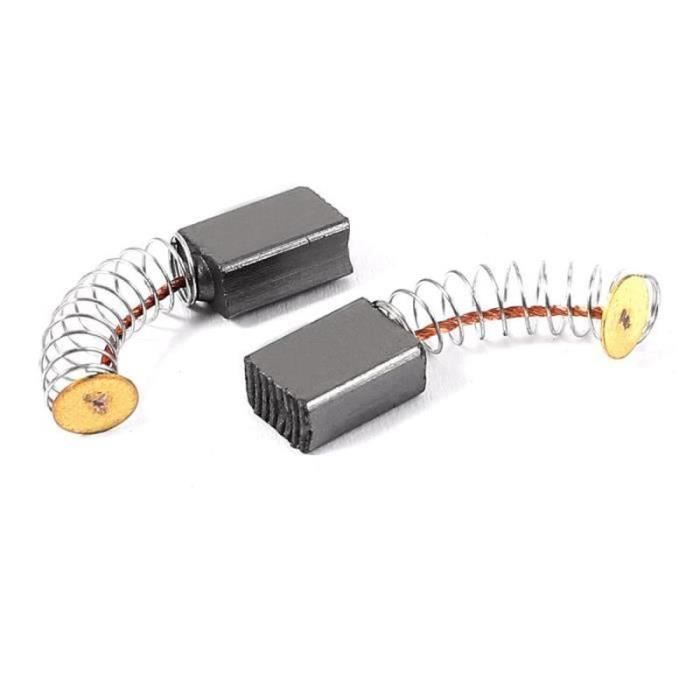 2 Balais Charbon Moteur 6x9x13 Mm - Universel Pour Makita CB411 Hitachi - Neuf