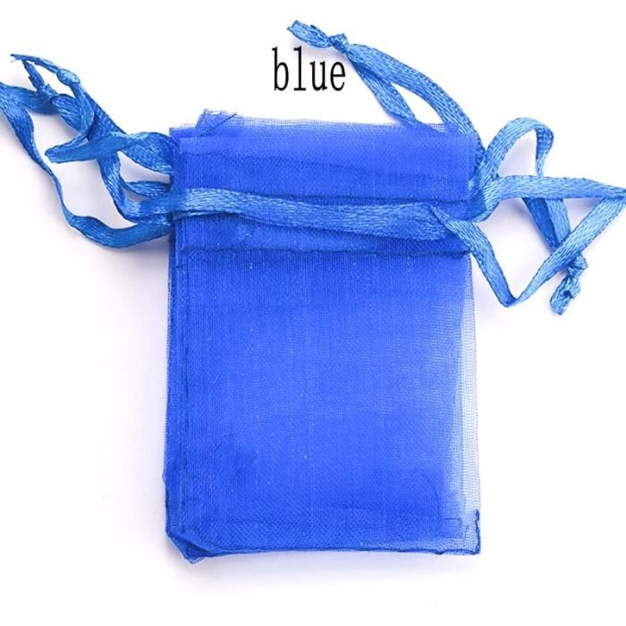 Lot De 100 Sachets En Organza 7x9 Cm | Avec Cordon De Serrage | Pour Bijoux, Dragées Mariage, Bonbons, Cadeaux