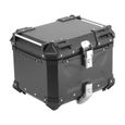Dilwe Boîte de rangement pour moto Top Case de Moto Top Box de Moto 5052 Alliage D'Aluminium Universel 45L Moto auto coffre-1
