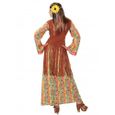 Déguisement robe longue hippie à franges femme-1