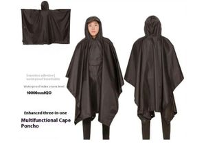 Poncho Pluie Multifonction LAMA - 3 En 1 Imperméable/Tapis/Soleil - Pour Rando/Vélo/Camping