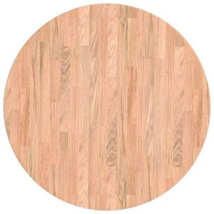 Zerodis Dessus de table 80x4 cm rond bois massif de hêtre A355946