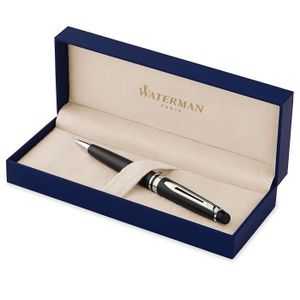 Parure Stylo Plume Et Stylo Bille Waterman CF Moiré Argenté - Occasion - Ensemble De Collection