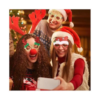9 Lunettes Noël, Accessoires Photo Festifs Enfants Adultes Personnes âgées - Maison