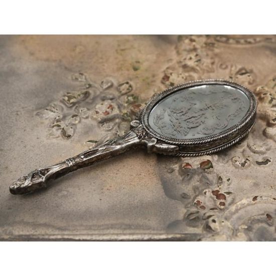 Miroir /à Main d/écoration Argent Antique Chic Antique