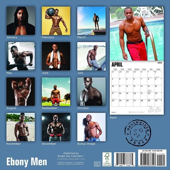 Calendrier Mural 2025 Bright Day - Muscle Men | 30,5x30,5 Cm | Photos Style Rétro | De Sept 2024 à Déc 2025