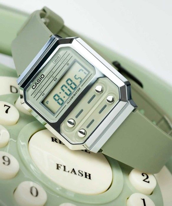 Montre Casio - Mixte - A100WEF-3AEF - Vert - Plastique - Quartz ...