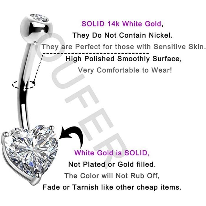 Piercing Nombril Inversé Double Fleur Acier Chirurgical