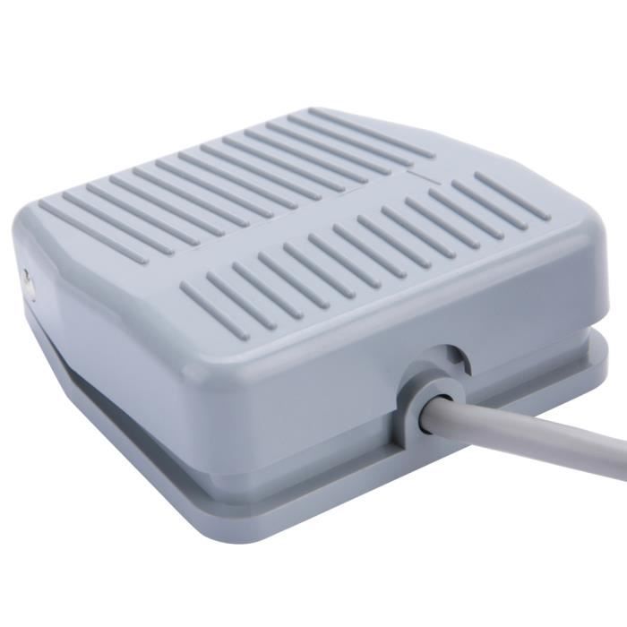 WANGCL Interrupteur à Pédale AC 250V 15A Momentané Antidérapant Aluminium TFS-402