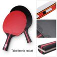 Raquette de ping-pong, raquette de ping-pong professionnelle Boliprince avec sac, manche durable, jeu de raquettes de tennis de-2