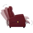 7711Elégance- Fauteuil de massage Relax Massant,Fauteuil électrique inclinable Multifonction,Fauteuil Salon inclinable Rouge bordeau-2