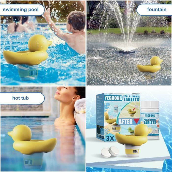 Tablette nettoyante pour piscine 180g + diffuseur chlore flottant -  Cdiscount Jardin