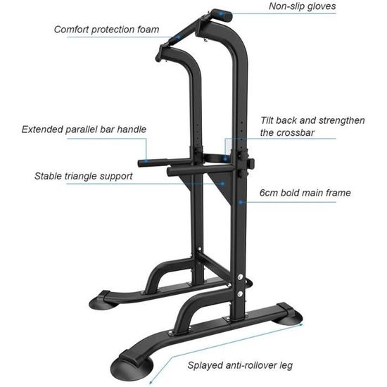 Barre De Traction Réglable Chaise Romaine - Power Tower Fitness Pour Entraînement Domicile