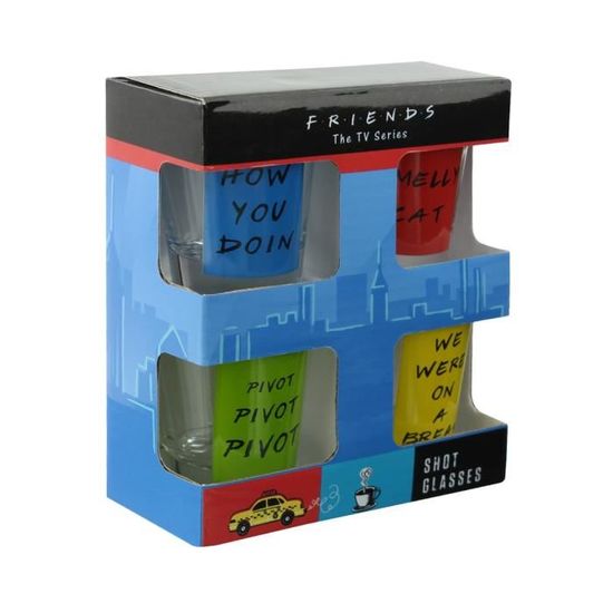 Un Set De 4 Verres A Shot De Friends Avec Citations Cdiscount Maison