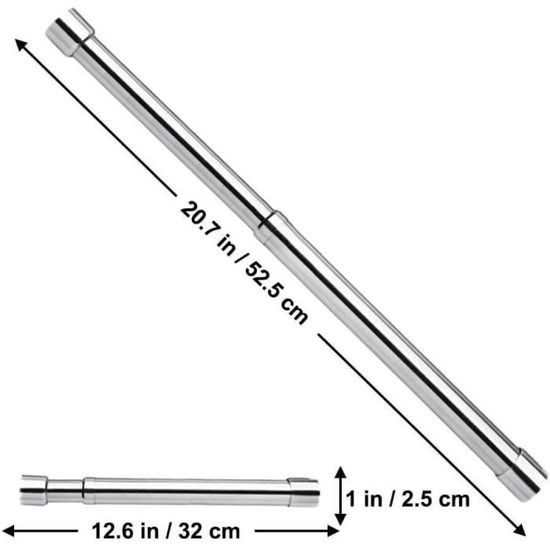 Barre De Penderie Télescopique Acier Inoxydable 82-152cm - Support Réglable Pour Armoire Et Placard