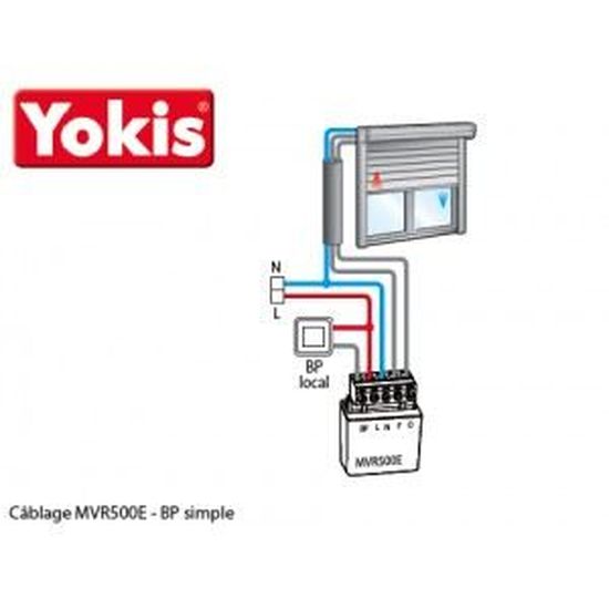 YOKIS centralisation de volets roulants micro-module encastré - MVR500E