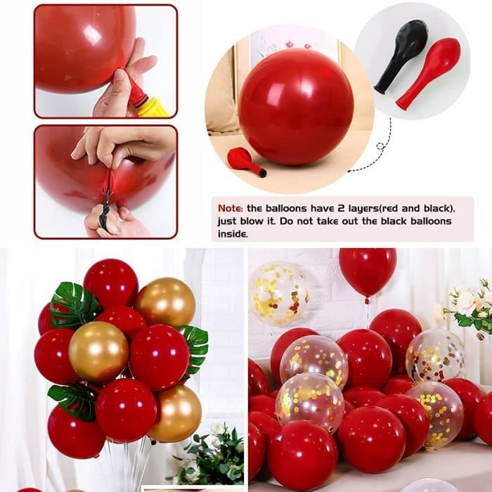 Kit Arche 35 Ballons - La Loveuse - Rouge, Or, Blanc et 4 Guirlandes de  Cœurs Or - Jour de Fête - Décoration de Saint-Valentin - Saint-Valentin